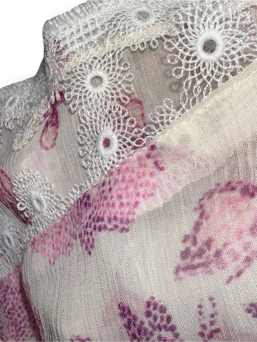 HEMANT & NANDITA Pink Floral Tiered Mini Skirt - Picture 6 of 6